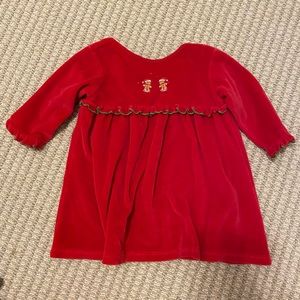 Kissy Kissy Gingerbread Christmas Velvet Dress